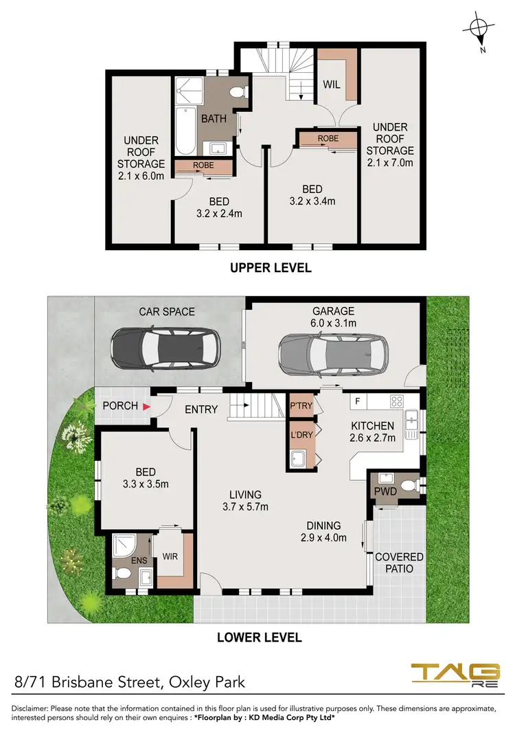 Floorplan of Homely townhouse listing, 8/71 Brisbane Street, Oxley Park NSW 2760