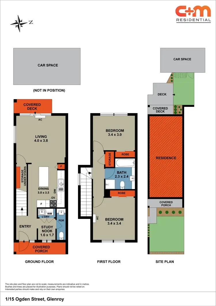 Floorplan of Homely townhouse listing, 1/15 Ogden Street, Glenroy VIC 3046
