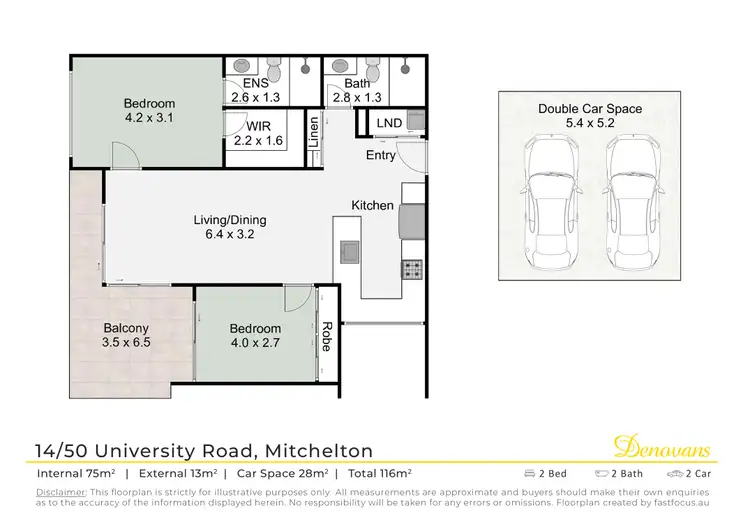 Floorplan of Homely apartment listing, 14/50 University Road, Mitchelton QLD 4053