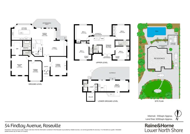 Floorplan of Homely house listing, 54 Findlay Avenue, Roseville NSW 2069
