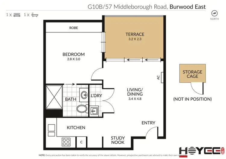 Floorplan of Homely apartment listing, G10B/57 Middleborough Road, Burwood VIC 3125