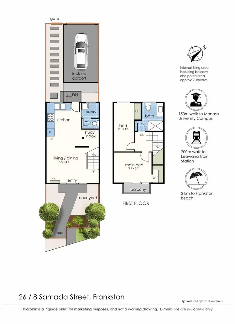 Floorplan of Homely unit listing, 26/8 Samada Street, Frankston VIC 3199
