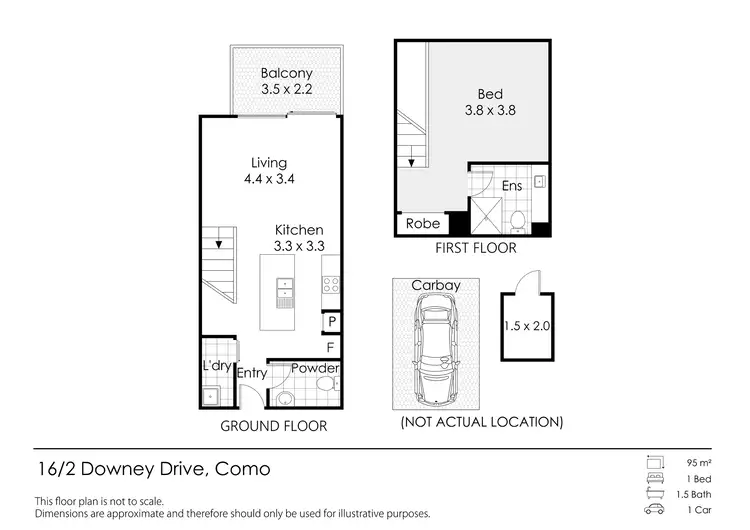 Floorplan of Homely apartment listing, 16/2 Downey Drive, Como WA 6152