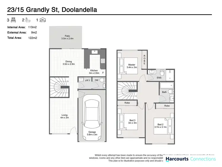 Floorplan of Homely townhouse listing, 23/15 Grandly Street, Doolandella QLD 4077