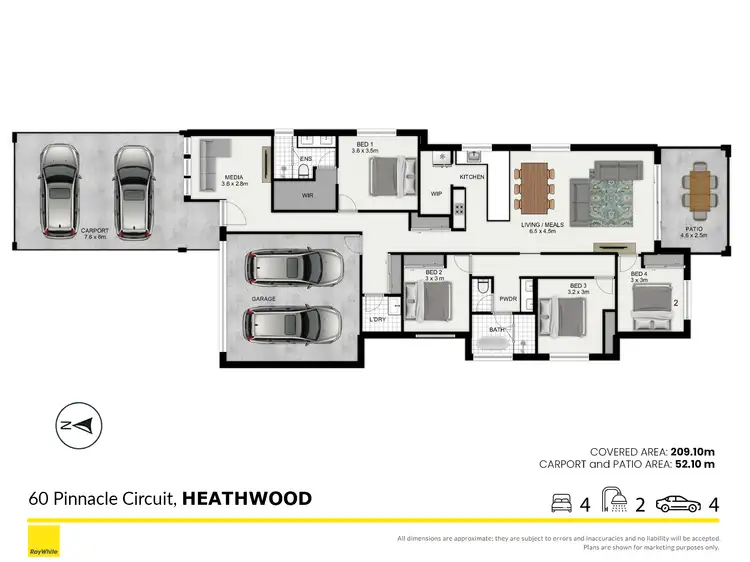 Floorplan of Homely house listing, 60 Pinnacle Circuit, Heathwood QLD 4110