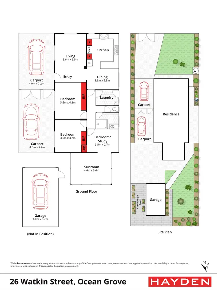 Floorplan of Homely house listing, 26 Watkin St, Ocean Grove VIC 3226