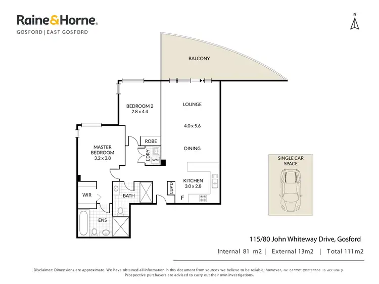 Floorplan of Homely unit listing, 115/80 John Whiteway Drive, Gosford NSW 2250