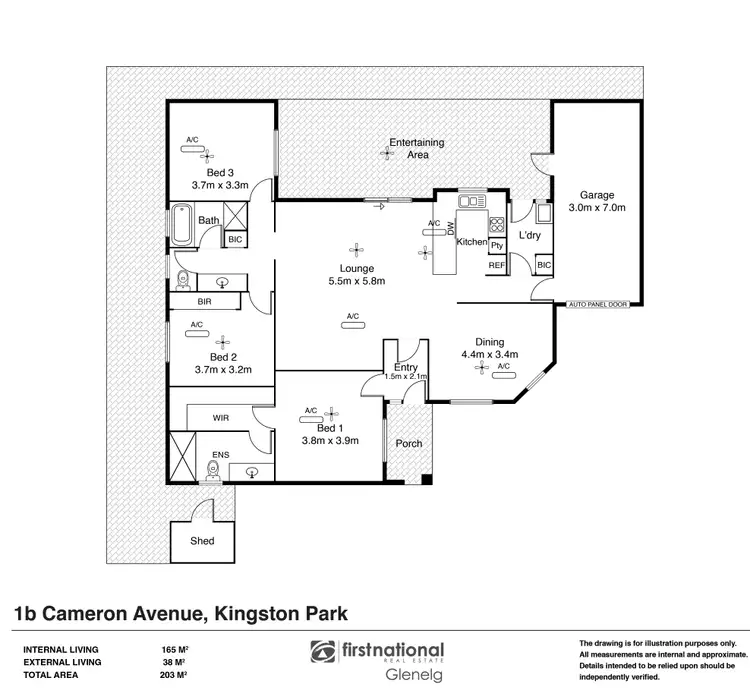 Floorplan of Homely house listing, 1b Cameron Avenue, Kingston Park SA 5049