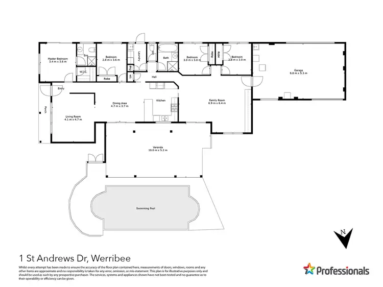 Floorplan of Homely house listing, 1 St Andrews Drive, Werribee VIC 3030