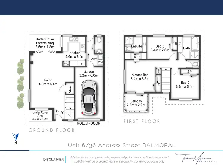 Floorplan of Homely townhouse listing, 6/36 Andrew Street, Balmoral QLD 4171
