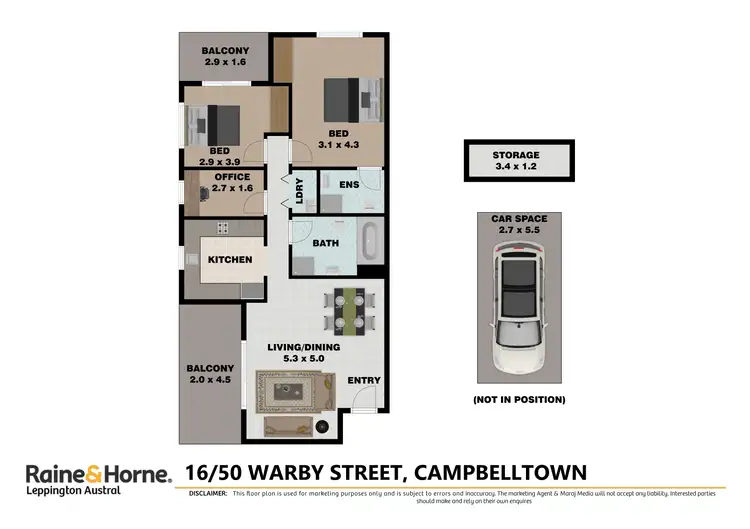 Floorplan of Homely apartment listing, 16/50 Warby Street, Campbelltown NSW 2560