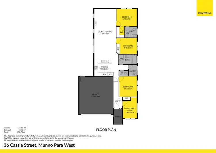 Floorplan of Homely house listing, 36 Cassia Street, Munno Para West SA 5115