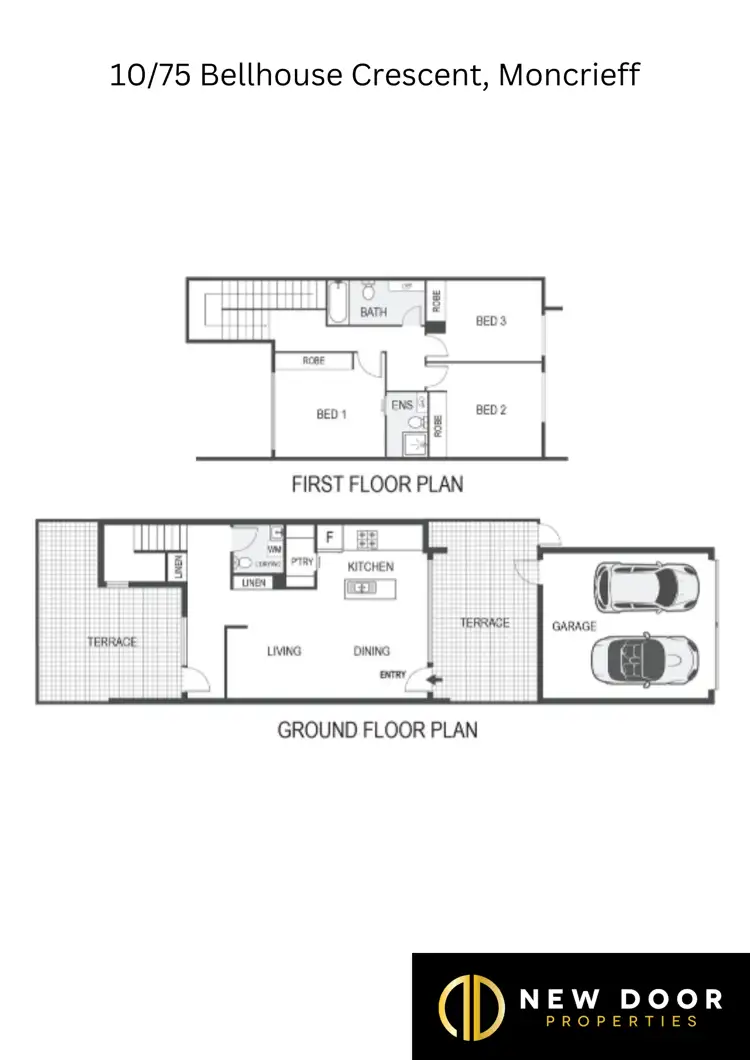 Floorplan of Homely townhouse listing, 10/75 Bellhouse Crescent, Moncrieff ACT 2914