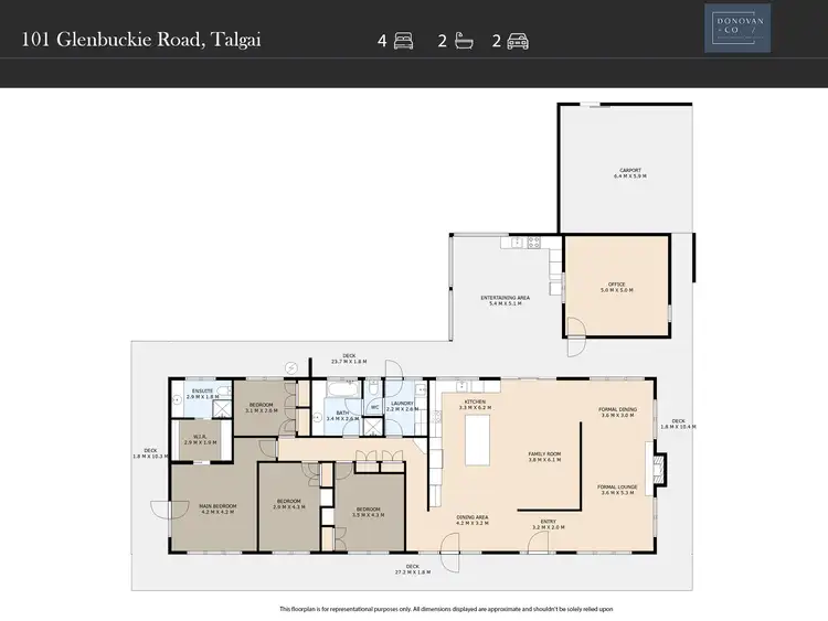 Floorplan of Homely rural property listing, 101 Glenbuckie Road, Talgai QLD 4362