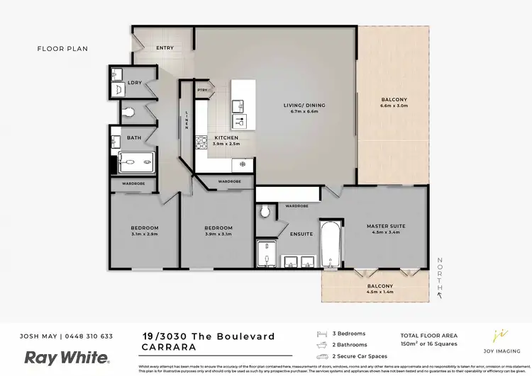 Floorplan of Homely apartment listing, 19/3030 The Boulevard, Carrara QLD 4211