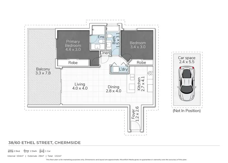 Floorplan of Homely unit listing, 38/60-66 Ethel Street, Chermside QLD 4032