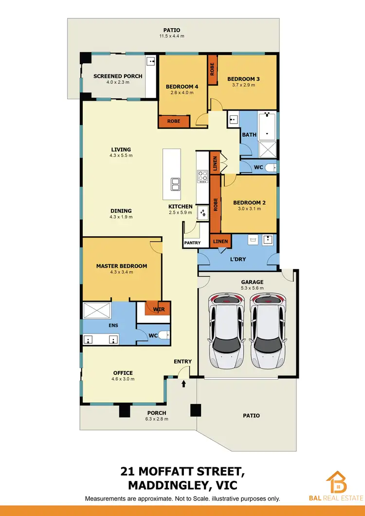 Floorplan of Homely house listing, 21 Moffatt Street, Maddingley VIC 3340