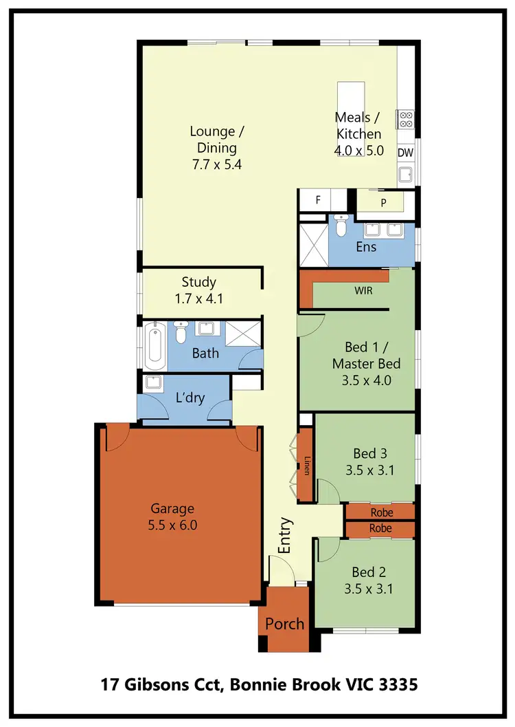 Floorplan of Homely house listing, 17 Gibsons Circuit, Bonnie Brook VIC 3335