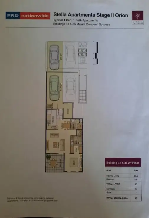Floorplan of Homely apartment listing, 21/31 Malata Crescent, Success WA 6164