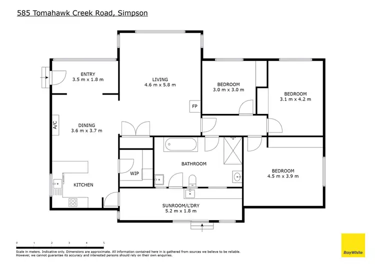 Floorplan of Homely house listing, 585 Tomahawk Creek Road, Simpson VIC 3266
