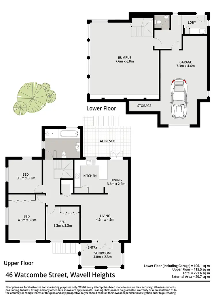 Floorplan of Homely house listing, 46 Watcombe Street, Wavell Heights QLD 4012