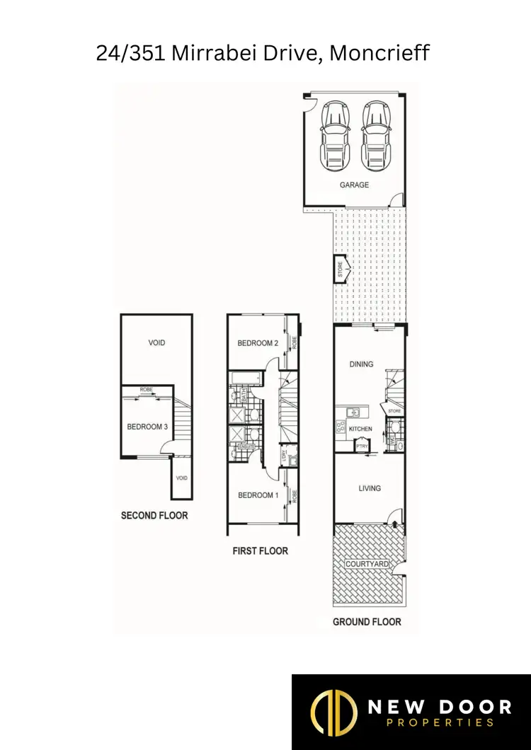 Floorplan of Homely townhouse listing, 24/351 Mirrabei Drive, Moncrieff ACT 2914