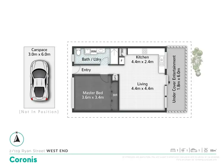 Floorplan of Homely apartment listing, 2/119 Ryan Street, West End QLD 4101