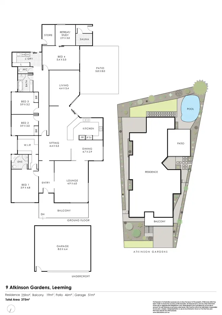 Floorplan of Homely house listing, 9 Atkinson Gardens, Leeming WA 6149