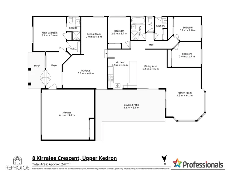 Floorplan of Homely house listing, 8 Kirralee Crescent, Upper Kedron QLD 4055