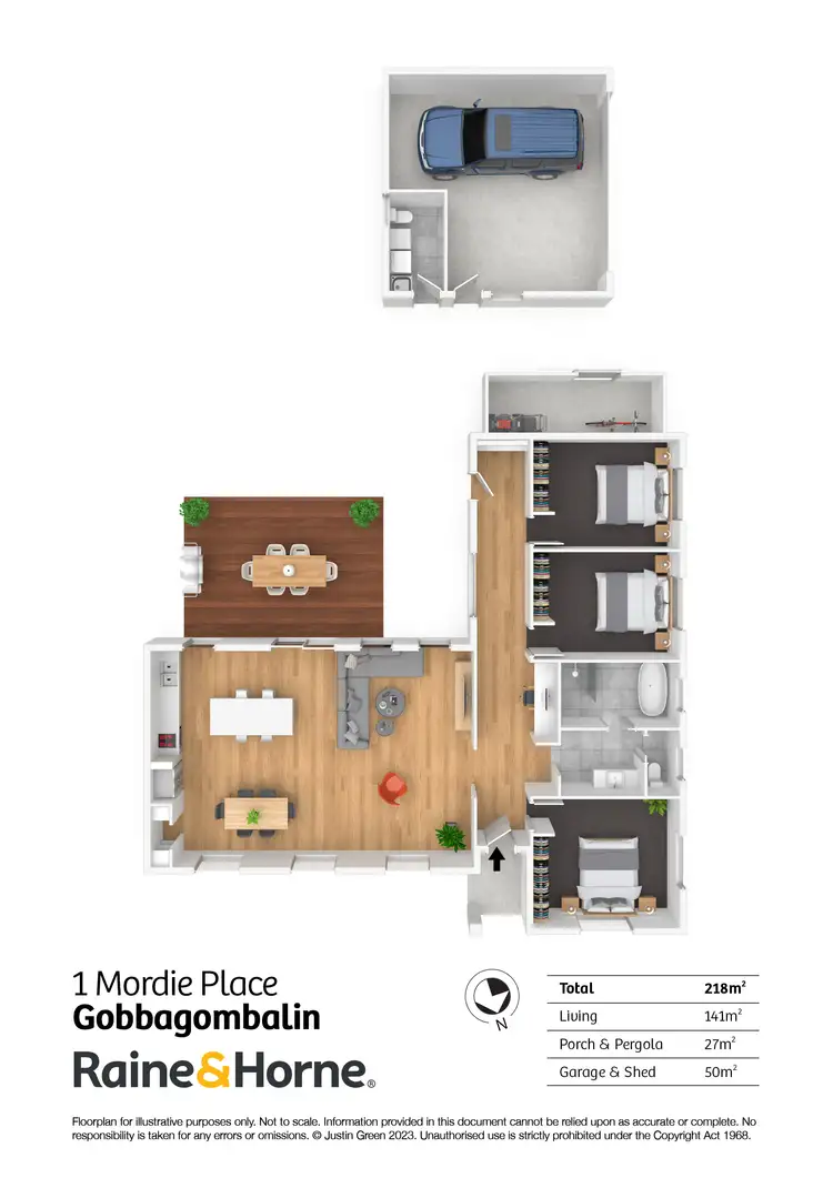 Floorplan of Homely house listing, 1 Mordie Place, Gobbagombalin NSW 2650