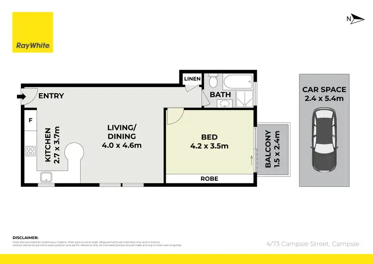 Floorplan of Homely apartment listing, 4/73 Campsie Street, Campsie NSW 2194