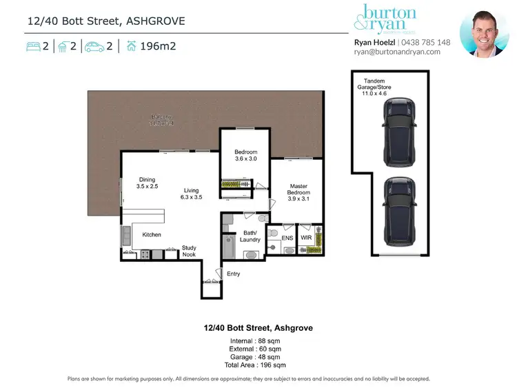 Floorplan of Homely apartment listing, 12/40 Bott Street, Ashgrove QLD 4060