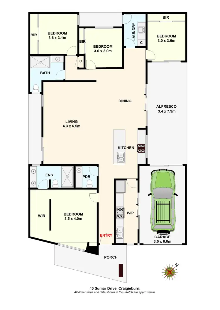 Floorplan of Homely house listing, 40 Sumar Drive, Craigieburn VIC 3064