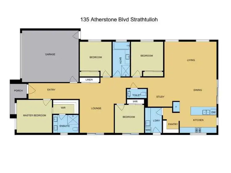 Floorplan of Homely house listing, 135 Atherstone Boulevard, Strathtulloh VIC 3338