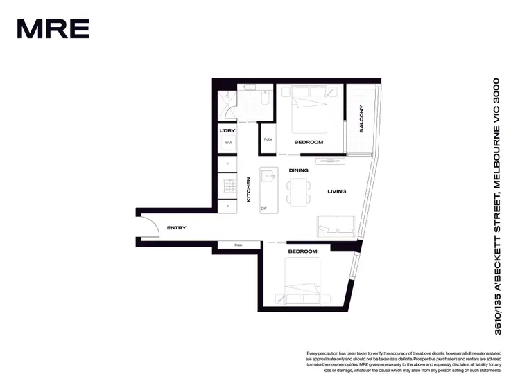Floorplan of Homely apartment listing, 3610/135 A'Beckett Street, Melbourne VIC 3000