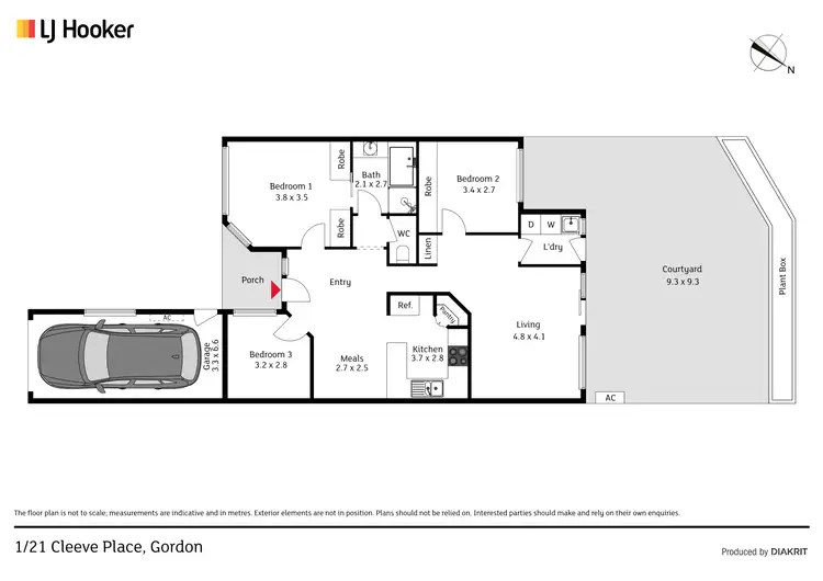 Floorplan of Homely house listing, 1/21 Cleeve Place, Gordon ACT 2906