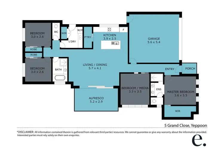 Floorplan of Homely house listing, 5 Grand Close, Yeppoon QLD 4703