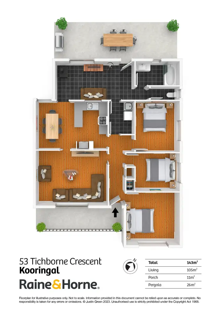 Floorplan of Homely house listing, 53 Tichborne Crescent, Kooringal NSW 2650