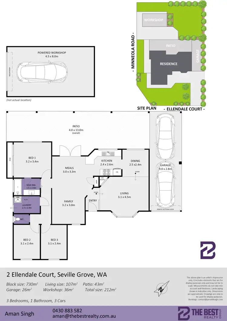 Floorplan of Homely house listing, 2 Ellendale Court, Seville Grove WA 6112