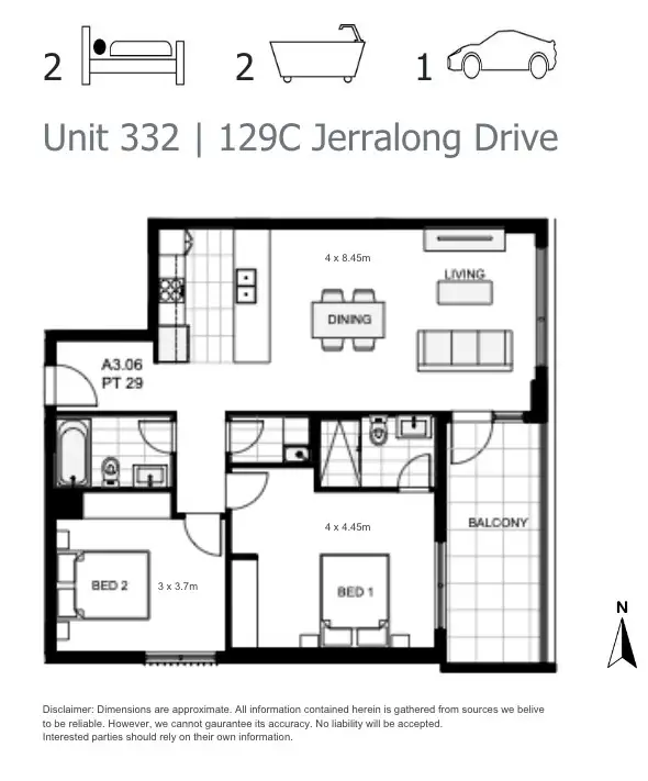 Floorplan of Homely apartment listing, 332/129C Jerralong Drive, Schofields NSW 2762