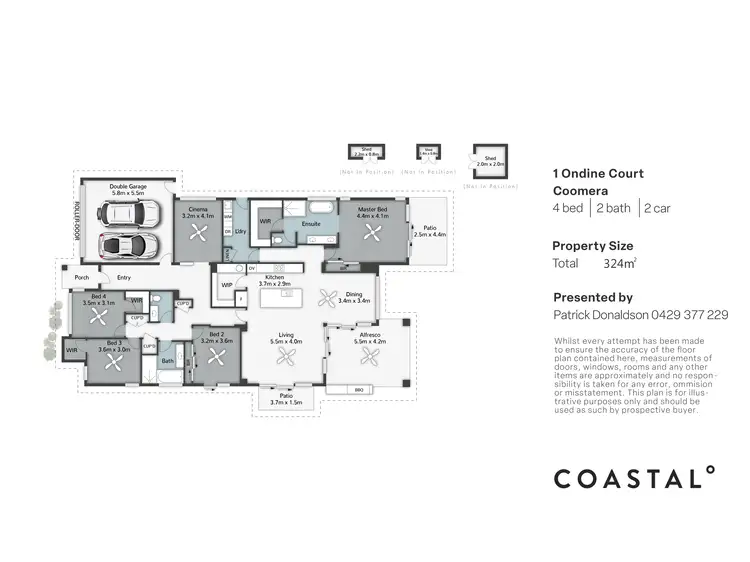 Floorplan of Homely house listing, 1 Ondine Court, Coomera Waters QLD 4209