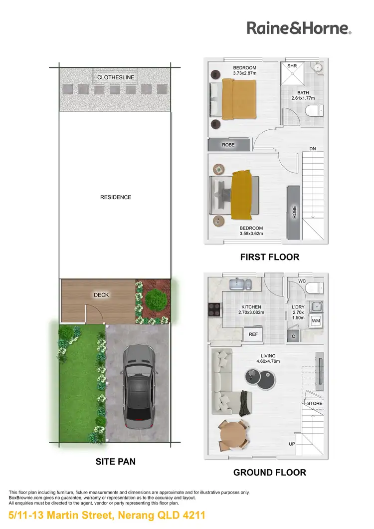 Floorplan of Homely townhouse listing, 5/11-13 Martin Street, Nerang QLD 4211
