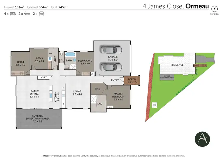 Floorplan of Homely house listing, 4 James Close, Ormeau QLD 4208