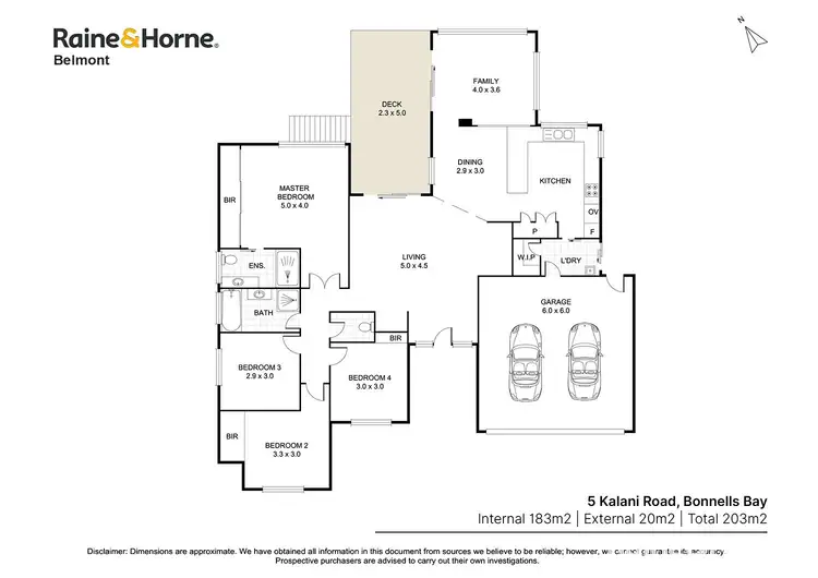 Floorplan of Homely house listing, 5 Kalani Road, Bonnells Bay NSW 2264