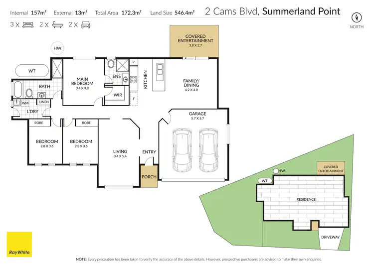 Floorplan of Homely house listing, 2 Cams Boulevard, Summerland Point NSW 2259
