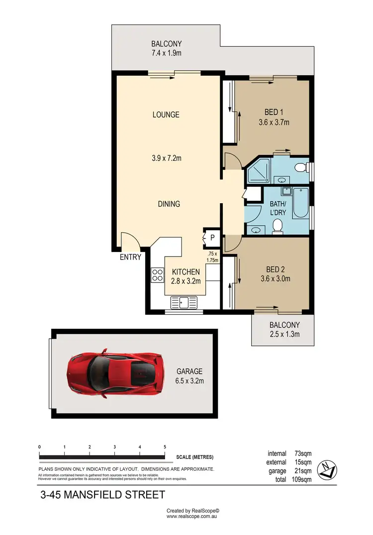 Floorplan of Homely unit listing, 3/45 Mansfield Street, Coorparoo QLD 4151