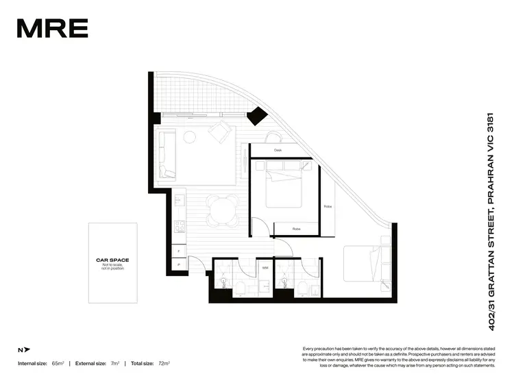 Floorplan of Homely apartment listing, 402/31 Grattan Street, Prahran VIC 3181