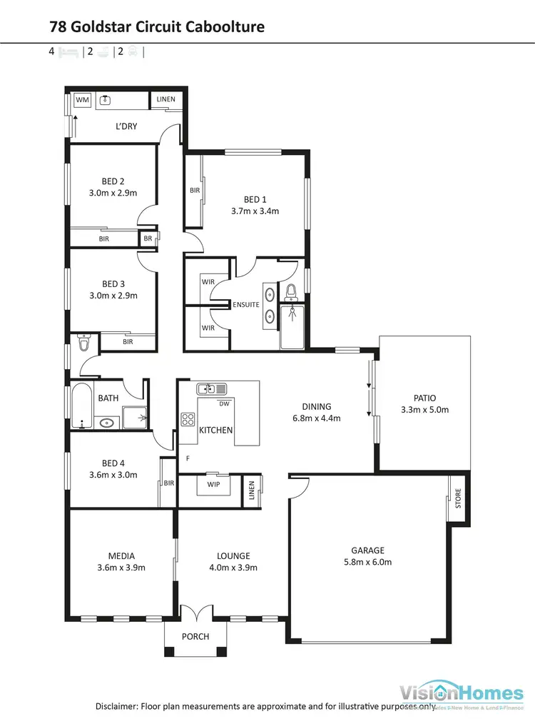 Floorplan of Homely house listing, 78 Goldstar Circuit, Caboolture QLD 4510