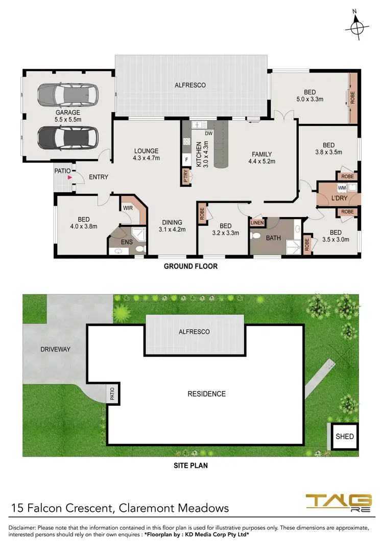 Floorplan of Homely house listing, 15 Falcon Crescent, Claremont Meadows NSW 2747