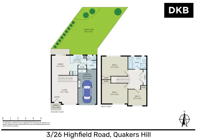 Floorplan of Homely townhouse listing, 3/26 Highfield Road, Quakers Hill NSW 2763